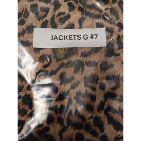 Leopard Blazer Power Jacket Sz 10 Animal Print Career Office Cocktail Luxe Punk - Picture 15 of 16